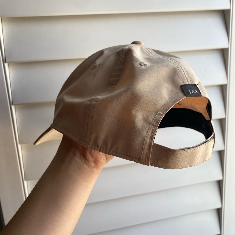 Tan Baseball Cap with White Embroidery - Picture 2 of 3
